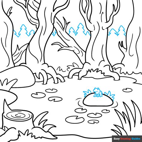 How To Draw A Swamp Really Easy Drawing Tutorial