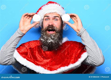 Hipster Santa Claus Stock Photo Image Of Marshmallows 81086528