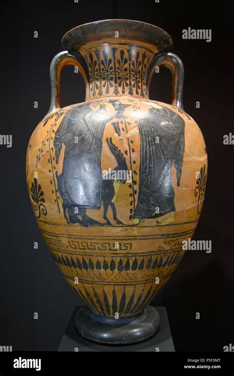 Na English Attic Black Figure Amphora With Dionysos Holding A