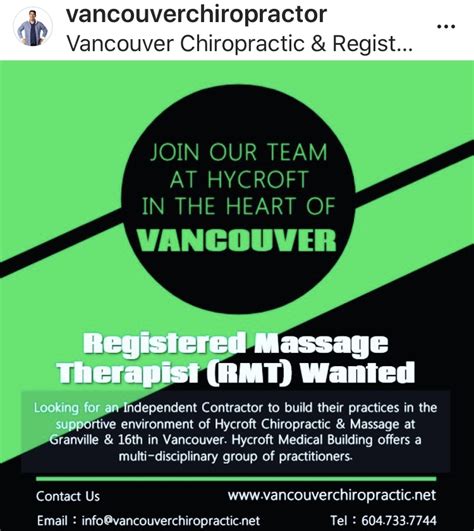 looking for registered massage therapists rmt in vancouver
