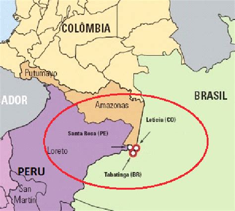 Espaço Da Tríplice Fronteira Entre Brasil Colômbia E Peru Fonte