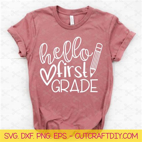 Back To School Cut File For Cricut And Silhouette Svg Dxf Png Eps Hello