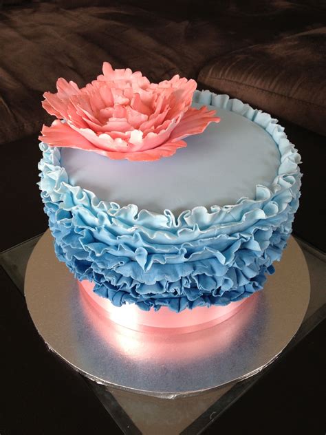 Ombre Ruffle Cake Made By Me Cake Decorating Designs How To Make