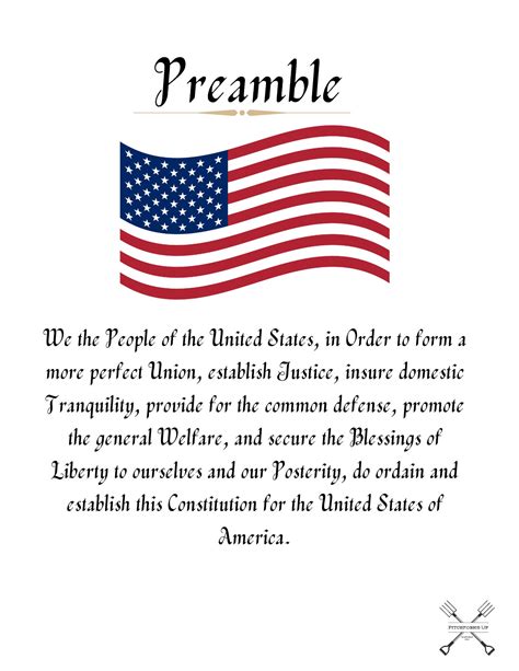 Preamble Of The Unites States Constitution Instant Download Etsy
