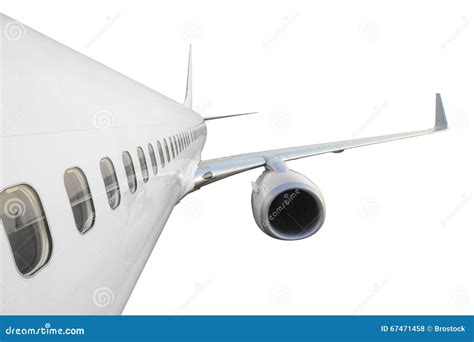 Commercial Airplane Side View With Wing Stock Photo Image Of