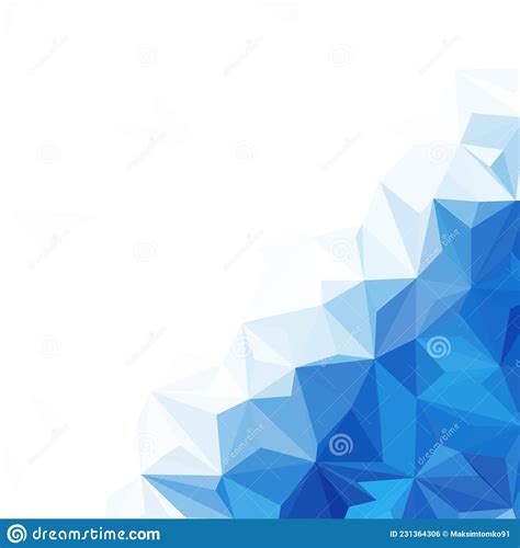 Background Made Of Blue Triangles Square Composition With Geometric