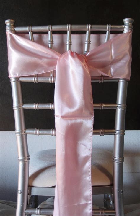 10 Pink Satin Chair Sashes 6x106 Chair Sashes Pink Cushions Wedding