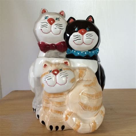 Three Cats Cookie Jar Cat Cookie Jar Cookie Jars Vintage Cat Cookies