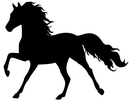 Horse Sticker Horse Running Wall Decal 34 X Etsy Horse Silhouette
