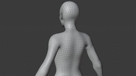 D Female Base Mesh Full Rig Woman Girl Character Low Poly Model TurboSquid