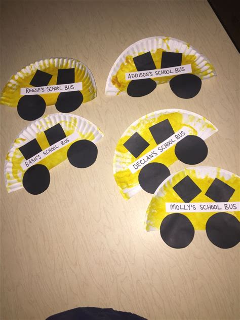 Paper Plate School Buses For Yellow Week Yellow Crafts Color