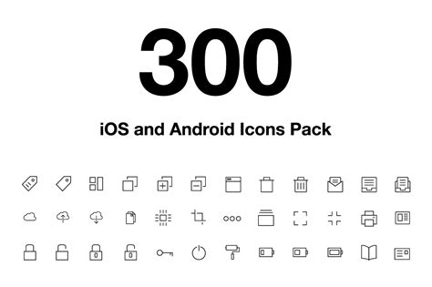 300 Ios And Android Vector Icons Creative Stall