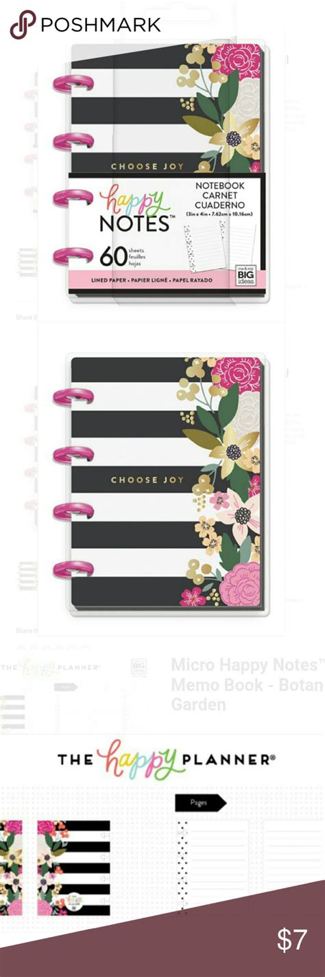 Botanical Garden Micro Notebook The Happy Planner The Happy Planner