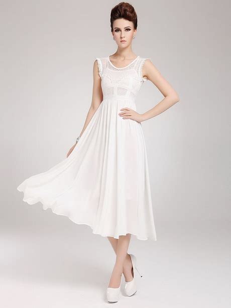Knee Length White Dresses