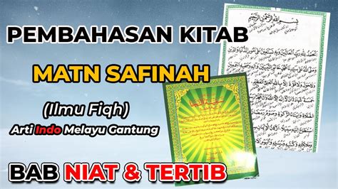 Kitab Safinatun Najah Bahasa Indonesia Bab Niat Tertib Safinatun