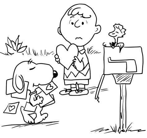 Charlie Brown And Snoopy Coloring Pages Sketch Coloring Page