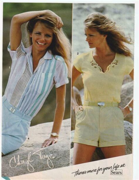 1984 vintage sears print ad cheryl tiegs clothing line 8” x 11” ebay