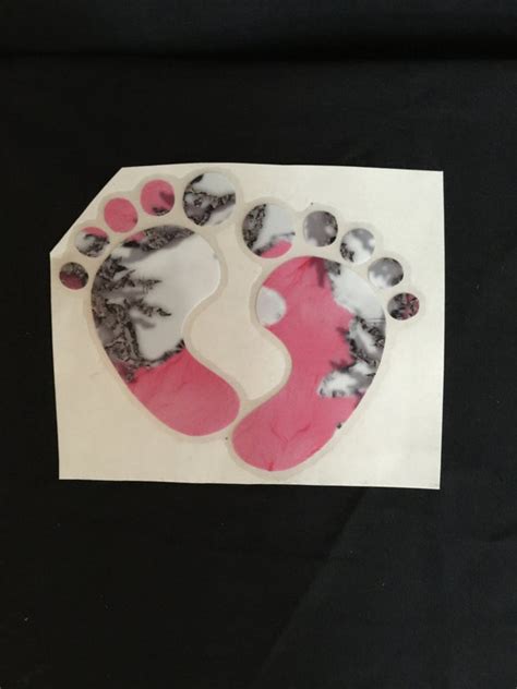 Pink Baby Feet Vinyl Decal By Camocoutureboutique On Etsy