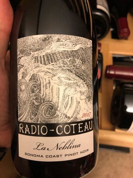 The nose is fine but intense with fragrant red cherry, and the palate follows suit, with an elegant yet plump structure, excellent fruit, fine a combination of 62% pinot noir and pinot meunier with 38% chardonnay grapes. 2017 Radio-Coteau Pinot Noir La Neblina, USA, California ...