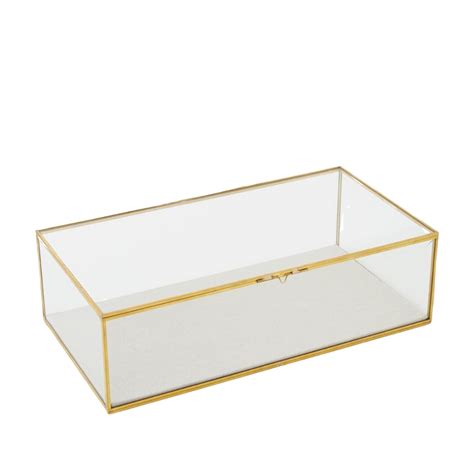 Card Box Glass With Gold Edge The Original Event Company