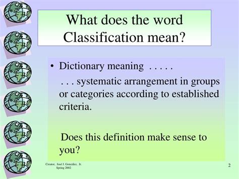 Classify Meaning