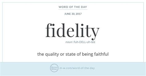 Word Of The Day Fidelity Uncommon Words English Vocabulary Words