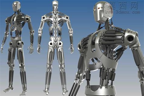 仿人机器人骨架UG模型 免费机械三维模型设计软件下载 莫西网