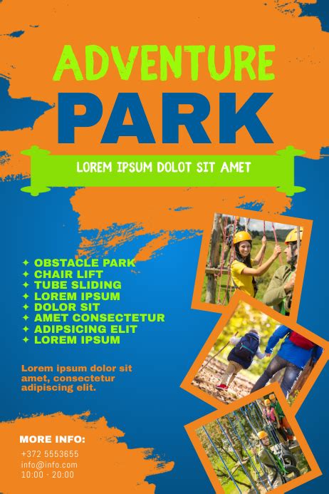 Adventure Obstacle Park Flyer Template Postermywall