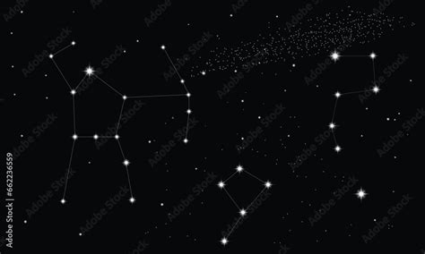 Orion Constellation Starry Night Sky Cluster Of Stars And Galaxies
