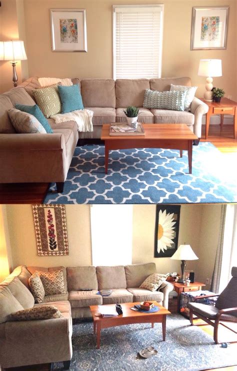 Living Room Before And After Home Staging Homestaging Interiordesign