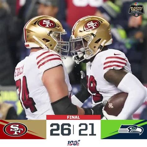 49ers Vs Seahawks Final Score Final The San Francisco 49ers Win The