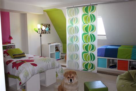 Shared Bedroom For A Boy And A Girl Curtains Dividers Storage Kids