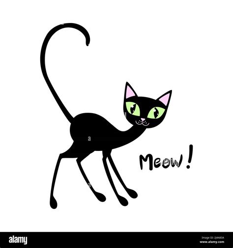 Gato De Dibujos Animados En Blanco Y Negro Imágenes Vectoriales De Stock Alamy