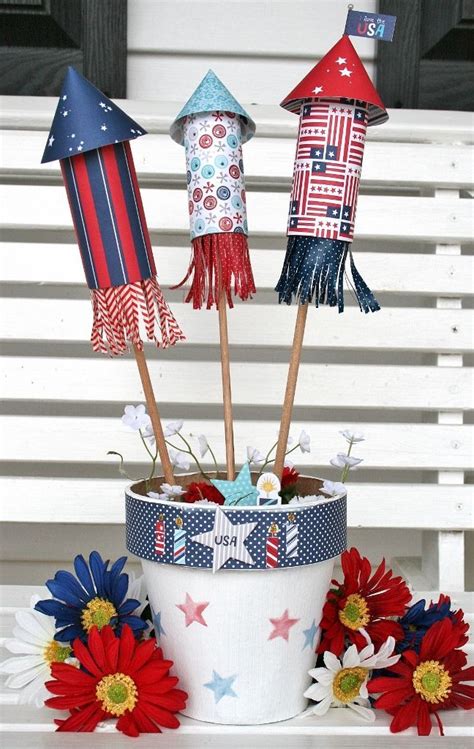 4th Of July Rockets 4th Of July Decorations July Crafts 4th July Crafts