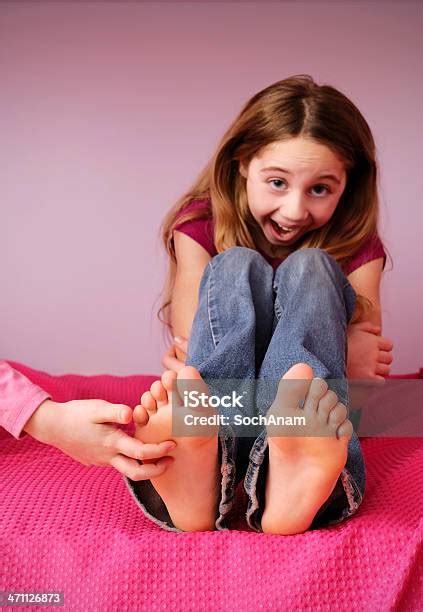 Tickled Stock Photo Download Image Now Tickling Girls Barefoot