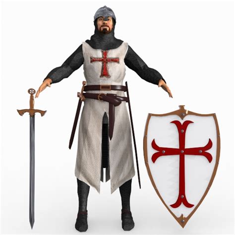 Templar Shield Free 3d Model Obj Free3d
