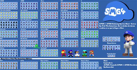 Smg4 And Smg3 Sprites Sheet Recolors By Frikianimations16 On Deviantart