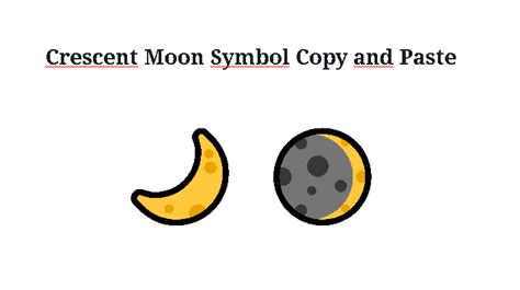 Crescent Moon Symbol Copy And Paste Psfont Tk