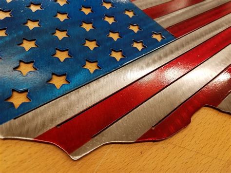 Usa Flag Metal Wall Art Plasma Cut Decor Us United States T Idea