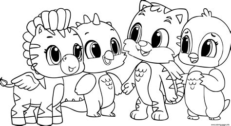 Hatchimals Animals For Kids Coloring Page Printable