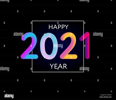Vector Illustration Colorful 3d Number Of 2021 On Background Happy