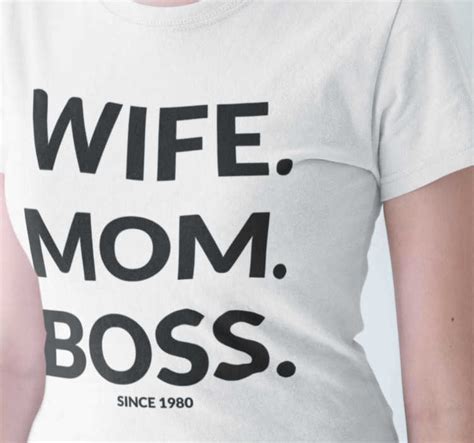 Wife Mom Boss Mothers Day T Shirt Tenstickers