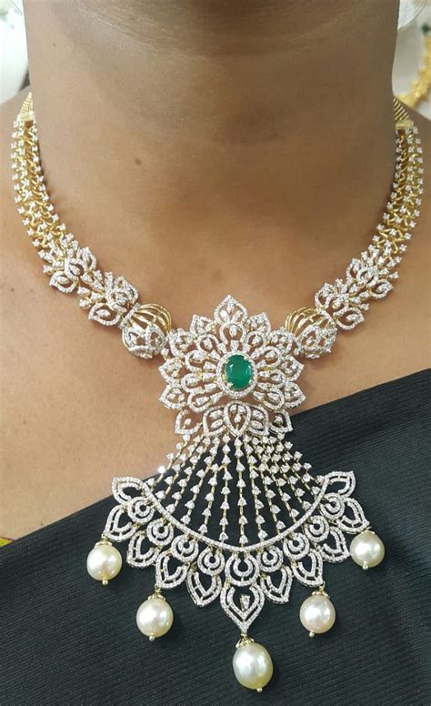 Diamond Necklaces For Women Indian Diamond Jewellery Gold Diamond