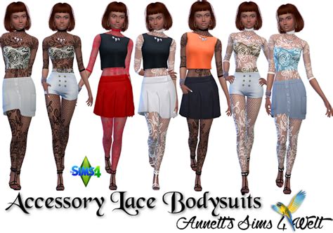 Annetts Sims 4 Welt Accessory Lace Bodysuits