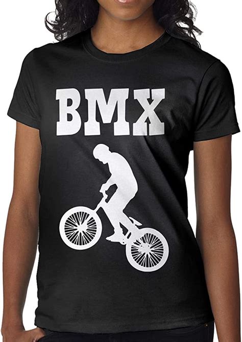Printed Bmx Bike Racing Womens Fashion Shot Sleeves T Shirts At Amazon