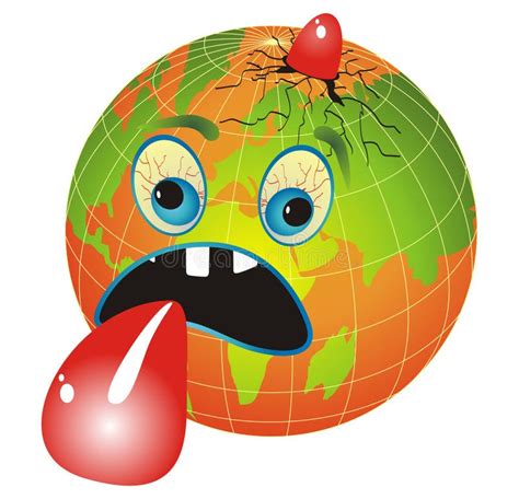 Sick Planet Stock Vector Illustration Of Friendly Global 9050687