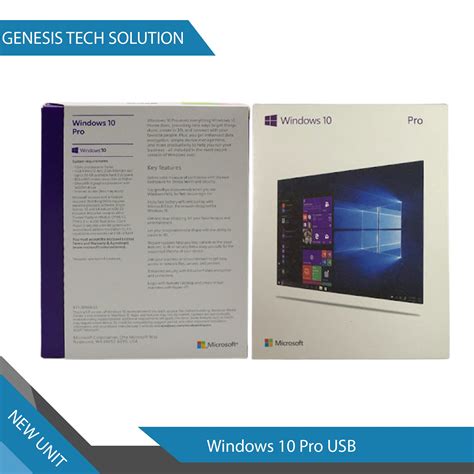 New Windows 10 Pro 32 Bit64 Bit Eng Intl Usb Genesis Tech Solution