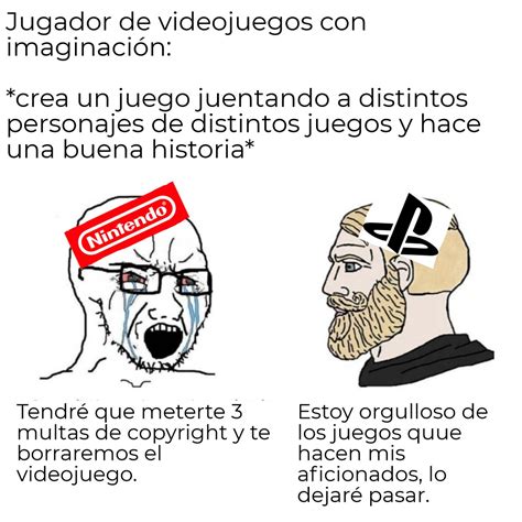 The Virgin Nintendo Vs The Playstation Chad Meme By Pacheco Re Duro
