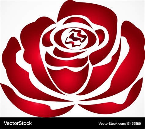 Red Rose Flower Logo Royalty Free Vector Image