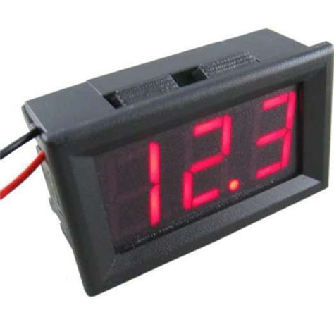 Dc 45 30v Voltmeter 3 Led Digital Display Volt Voltage Meter